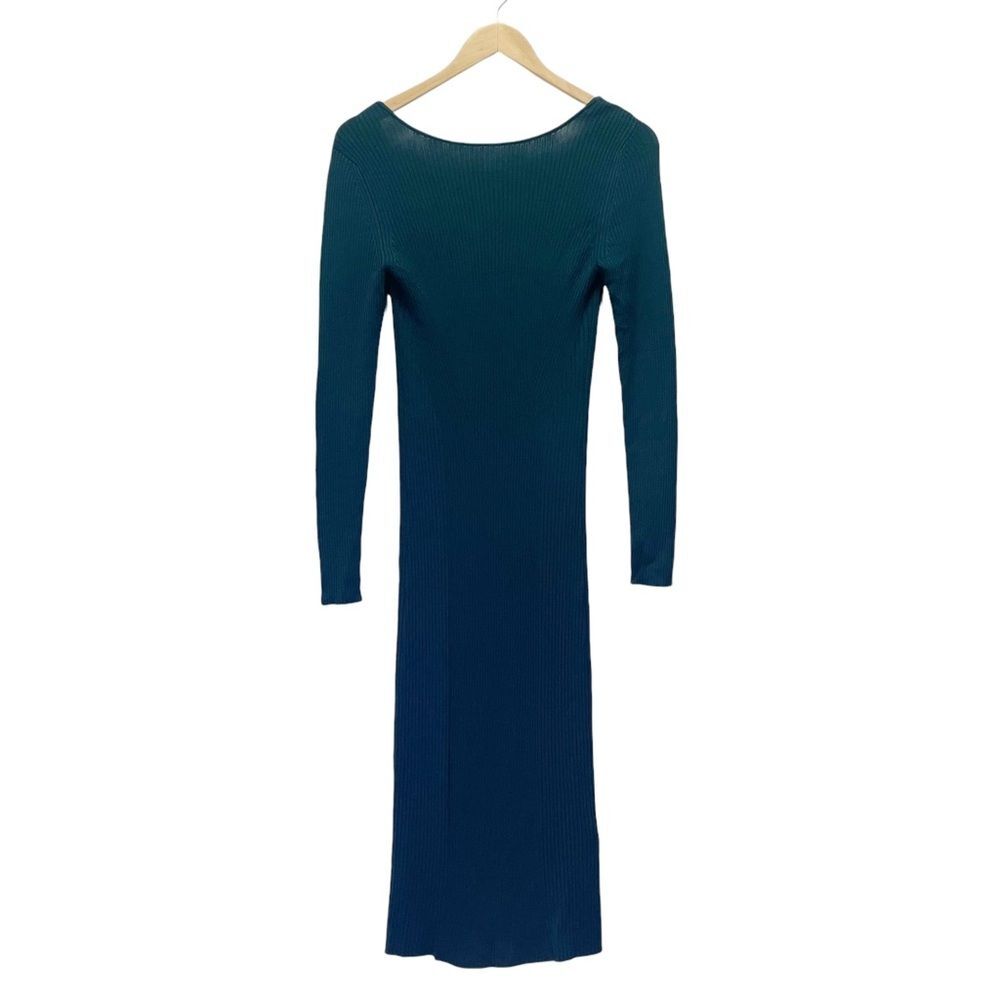 NWT Banana Republic Ines Scoop Back Sweater Dress in Pine Green Size Medium NEW - Picture 2 of 14